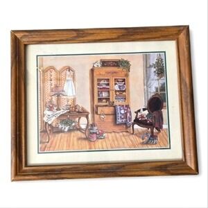 Folk‎ Art Cottage Bedroom Vintage Country Quilted Framed Wall Kay Lamb Shannon